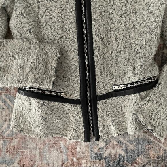 Iro Zyta Zipper Front Wool Leather Jacket Size Small - Picture 3 of 15